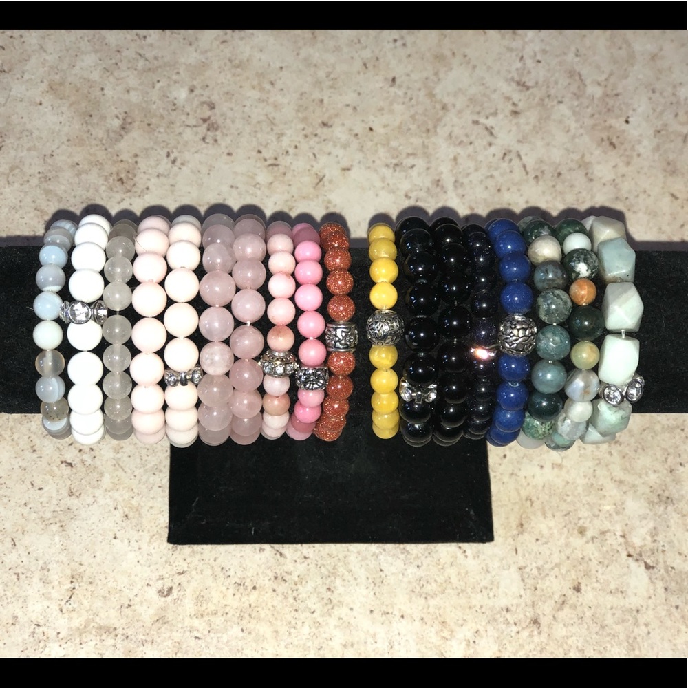 Hand made gemstone bracelets